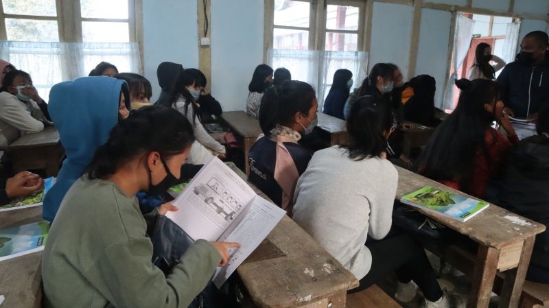 The students of the HSLC appearing candidates (Class 10) along with DA & DLCW MSK Phek on February 15.